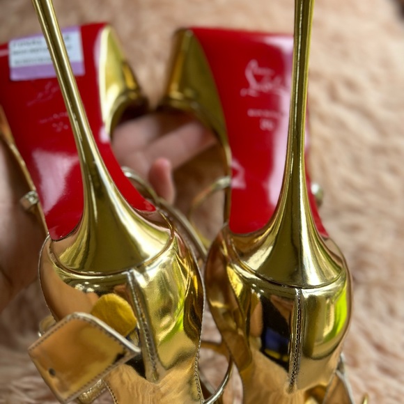 Christian Louboutin Gold Shoes 36 - Picture 11 of 15